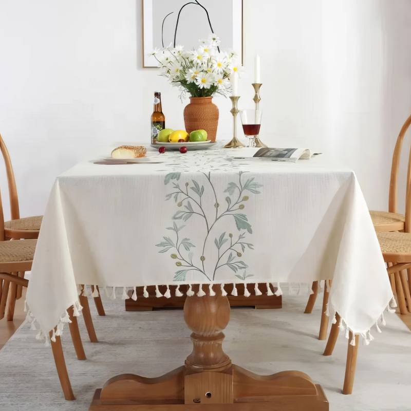 Mantel Antimanchas Bordado Flores Silvestres Mantel Antimanchas Bordado Flores Silvestres