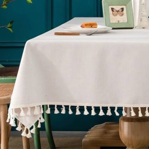 Mantel Antimanchas con Flecos Mantel Antimanchas con Flecos