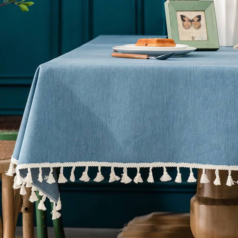Mantel Antimanchas con Flecos Mantel Antimanchas con Flecos