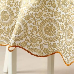 Mantel de Hule Arabesco Beige Mantel de Hule Arabesco Beige