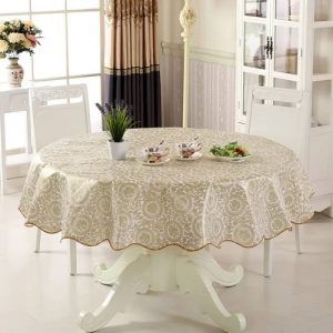 Mantel de Hule Arabesco Beige Mantel de Hule Arabesco Beige