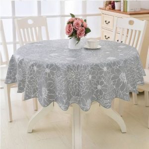 Mantel de Hule Encaje Floral Plata Mantel de Hule Encaje Floral Plata