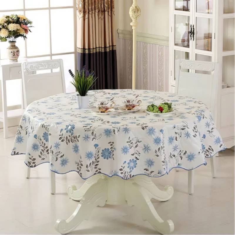 Mantel de Hule Flores Azules Mantel de Hule Flores Azules