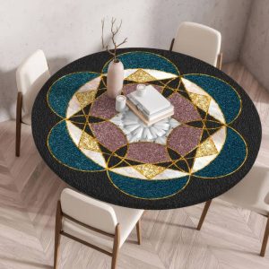 Mantel Elástico Mandala Geométrica Mantel Elástico Mandala Geométrica
