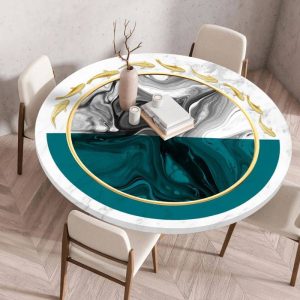 Mantel Elástico Mármol Verde Imperial