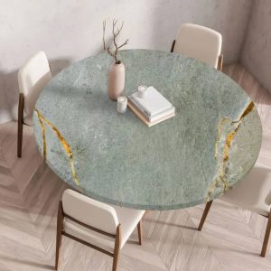 Mantel Elástico Mármol Verde Jade Mantel Elástico Mármol Verde Jade