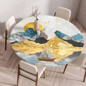 Mantel Elástico Velero Dorado