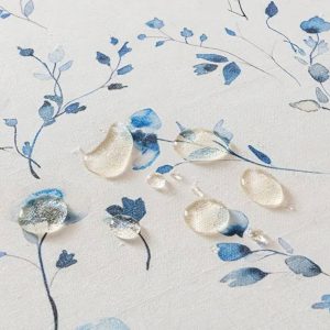 Mantel Antimanchas Flores Azules