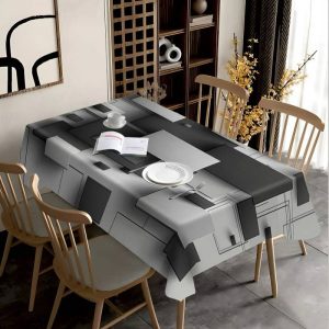 Mantel Antimanchas Geometría Monocromática