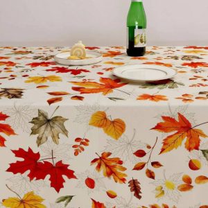 Mantel Antimanchas Hojas de Otoño