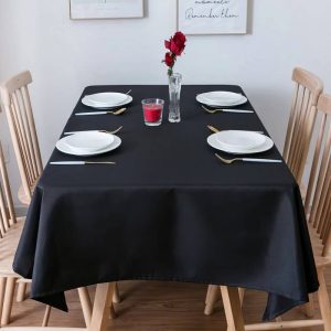 Mantel Antimanchas Negro Elegante Mantel Antimanchas Negro Elegante