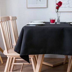 Mantel Antimanchas Negro Elegante