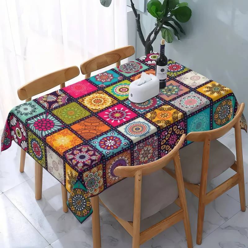 Mantel Antimanchas Patchwork Bohemio Mantel Antimanchas Patchwork Bohemio